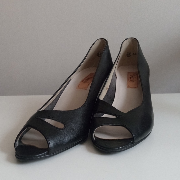 👠🖤Black Open Toe Heels | Nicole | Size 8.5 - Picture 6 of 13